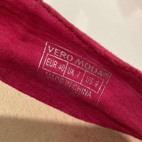 Vero Moda Pink Sling Back Pump Heels 9 - Picture 10 of 11